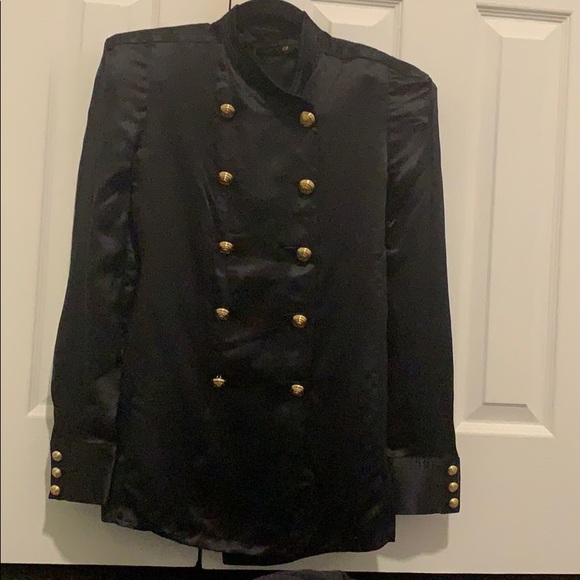 NWT BalmainxH&M black silk blouse - Picture 3 of 4